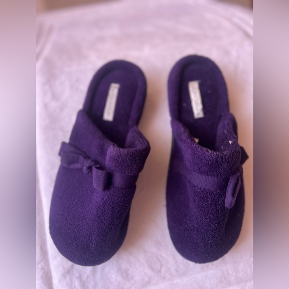 Laura Ashley Slippers outside or indoor Size L (8-9) fabric upper man made comfy - Picture 3 of 14